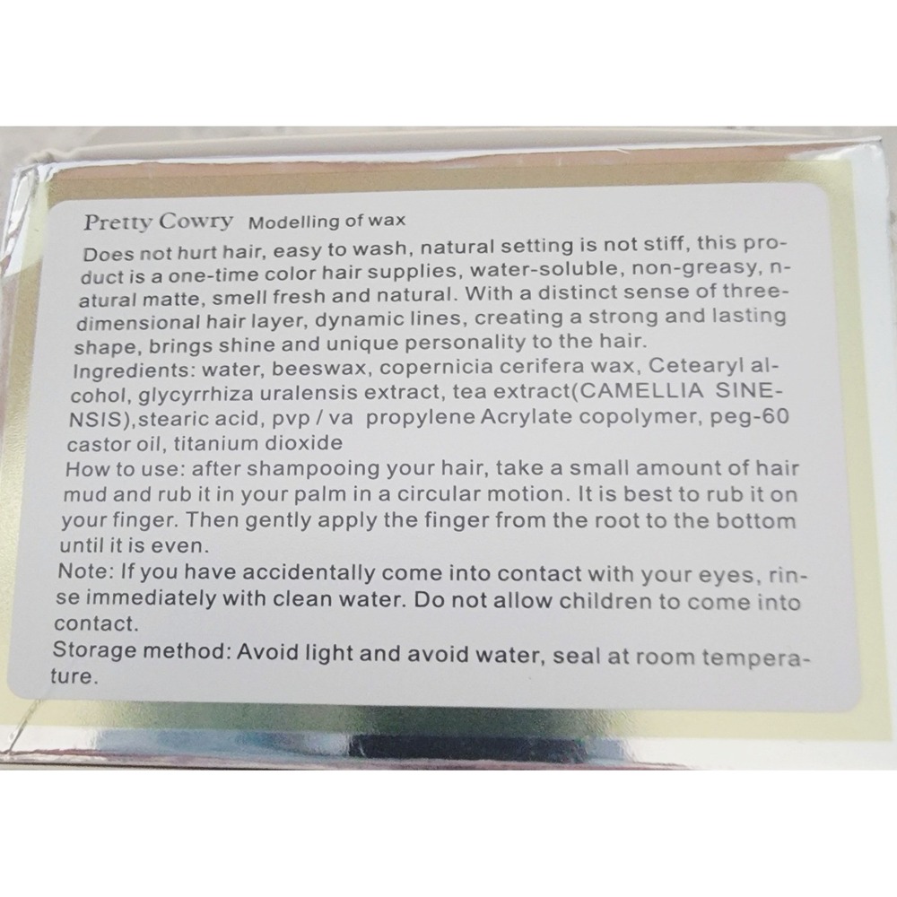 Pretty Cowry Fashion Hair Coloring Material Temporary Wax Green‎ 120g 4.23oz - Picture 6 of 9